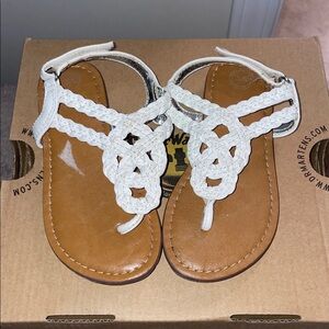White Braided Sandals